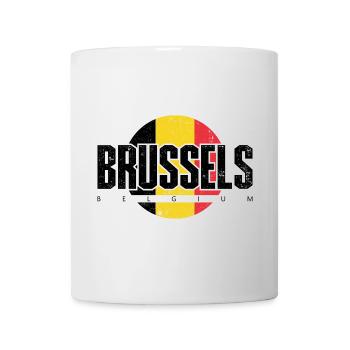 Geometrisches Sonnenuntergangs-Emblem - Tasse - Weiß - Vorne