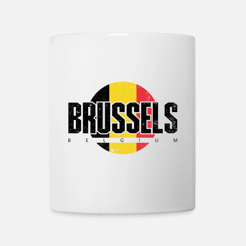 Geometrisches Sonnenuntergangs-Emblem - Tasse - Weiß