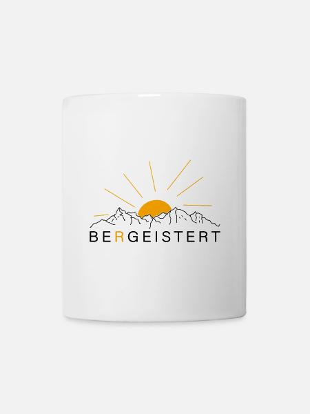 bergeistert begeistert berge sport outdoor wandern - Tasse - Weiß
