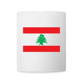 Libanon Flagge - Tasse - Weiß - Vorne