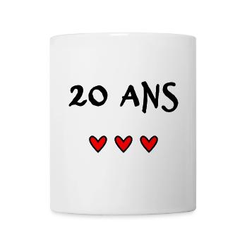 20. 20 YEARS. 20th ANNIVERSARY. 20TH ANNIVERSARY. - Mug - white - Front