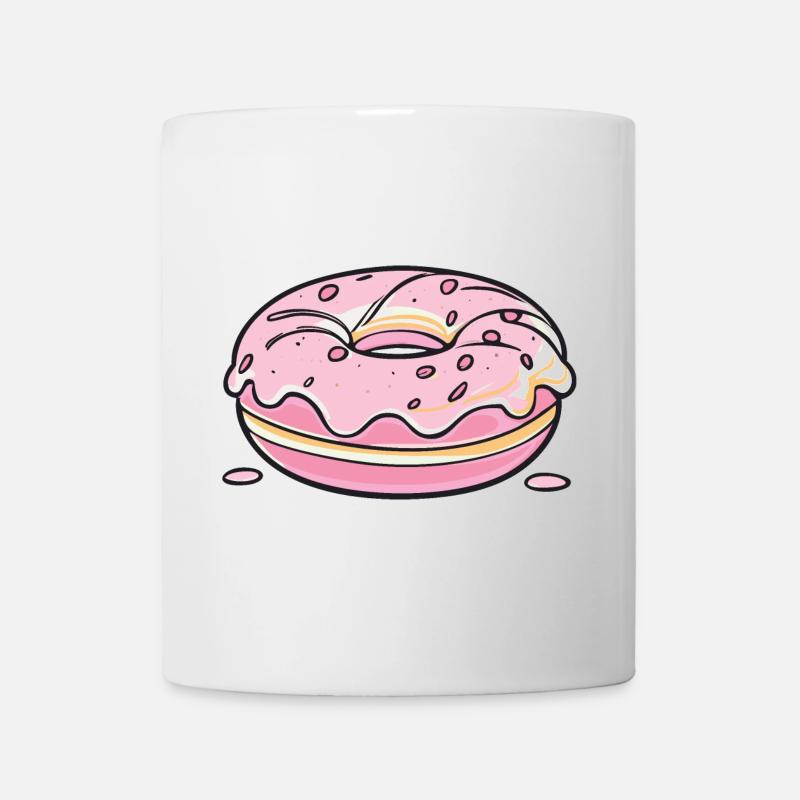 Beignet - rose - Mug blanc - blanc