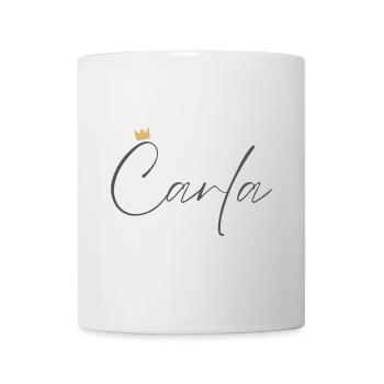 Prinzessin Carla Kronenhemd – Name mit Buchstabe C - Tasse - Weiß - Vorne
