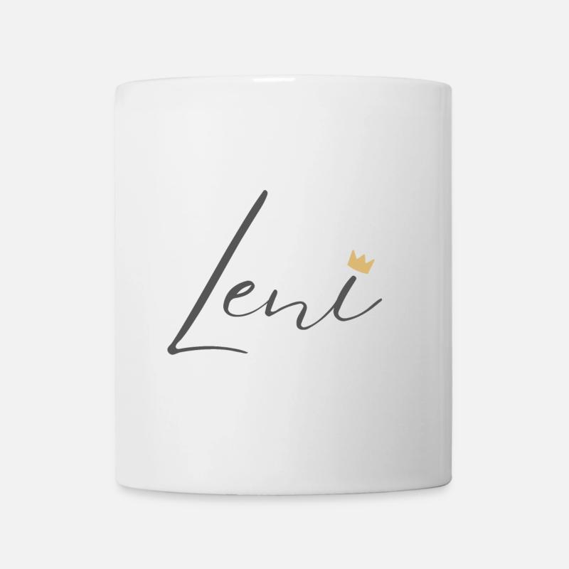 Princess Leni Crown Hemd – Name mit Buchstabe L - Tasse - Weiß