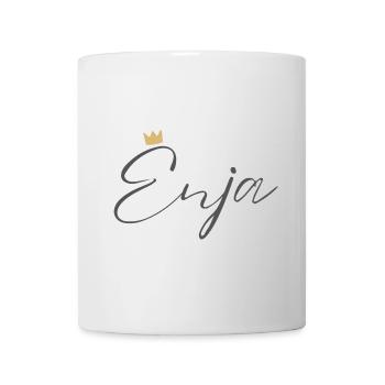 Prinzessin Enja Crown Hemd – Name mit Buchstabe E - Tasse - Weiß - Vorne