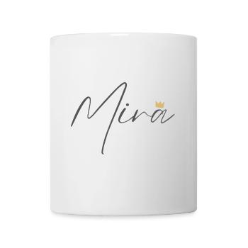 Chemise Princesse Mira – Nom avec la lettre M - Mug blanc - blanc - Devant