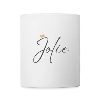 Princess Jolie Crown Hemd – Name mit Buchstabe J - Tasse - Weiß - Vorne