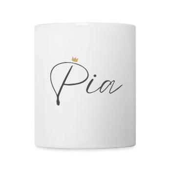Princess Pia Crown Shirt – Name with letter P - Mug - white - Front