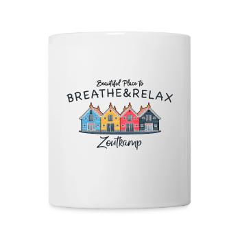 Zoutkamp, Groningue, Pays-Bas, maisons colorées - Mug blanc - blanc - Devant
