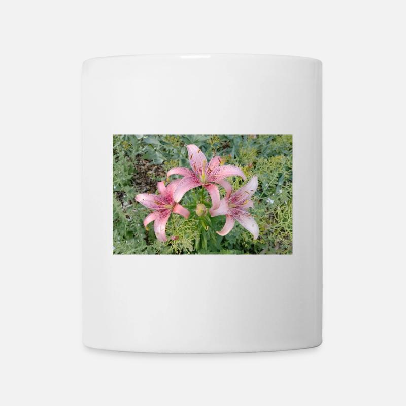 Pink Lily Blossom - Mug - white