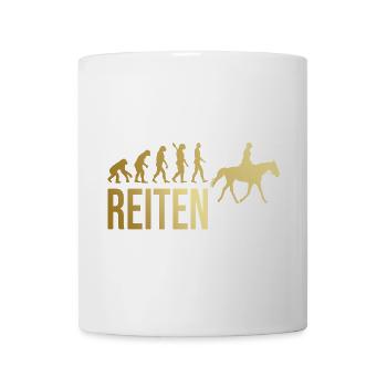 Reiten Evolution - Tasse - Weiß - Vorne