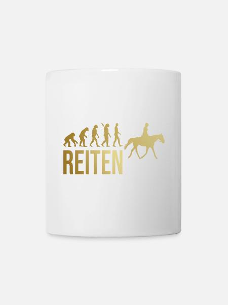 Reiten Evolution - Tasse - Weiß