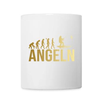 Evolution Angeln - Tasse - Weiß - Vorne
