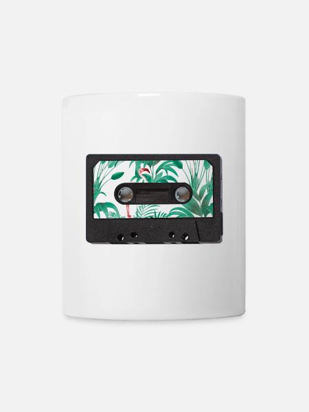Vintage Cassette Tropical Urban Jungle Graphic - Mug - white