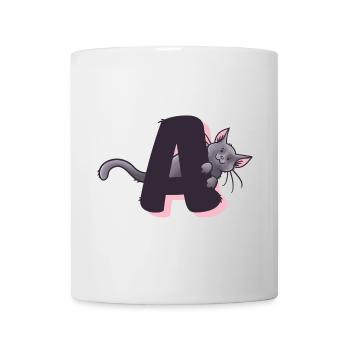 Katze Buchstabe A - Tasse - Weiß - Vorne