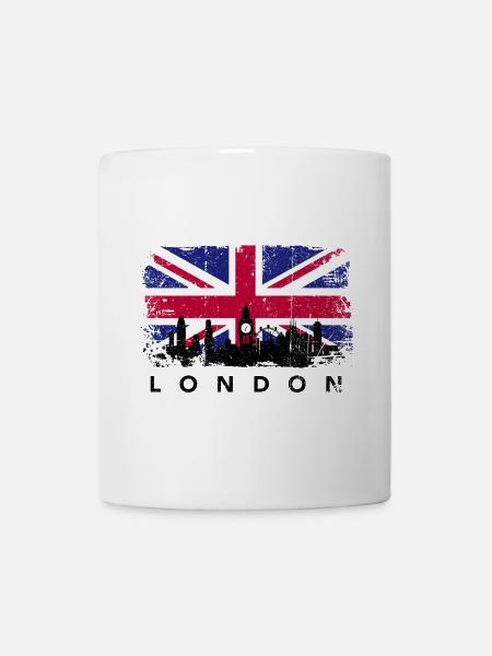 Silhouette de l’Union Jack Skyline - Mug blanc - blanc