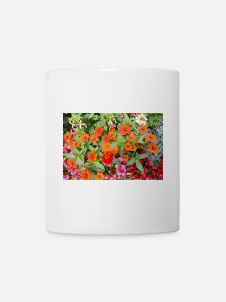 Blühender Garten – Farbenfrohe Stimmung - Tasse - Weiß