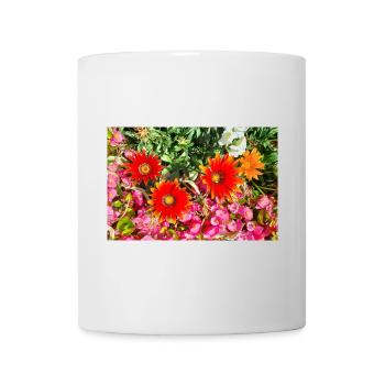 Blühender Garten – Farbenfrohe Stimmung - Tasse - Weiß - Vorne