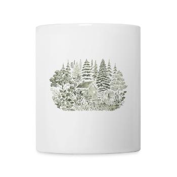 living close to nature with a tiny house in the forest - Mug - white - Front