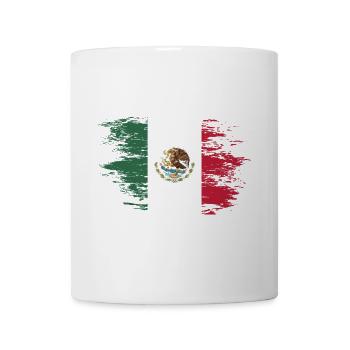 Drapeau mexicain utilisé - Mug blanc - blanc - Devant