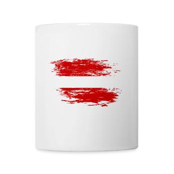 Lettland Flagge used - Tasse - Weiß - Vorne