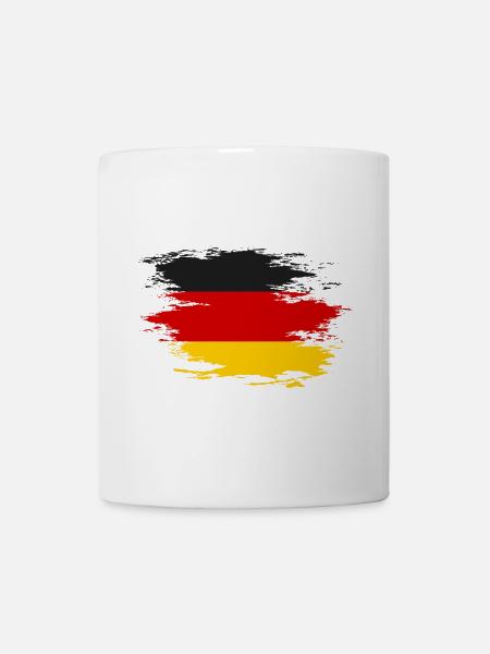 Deutschland Flagge used Design - Tasse - Weiß