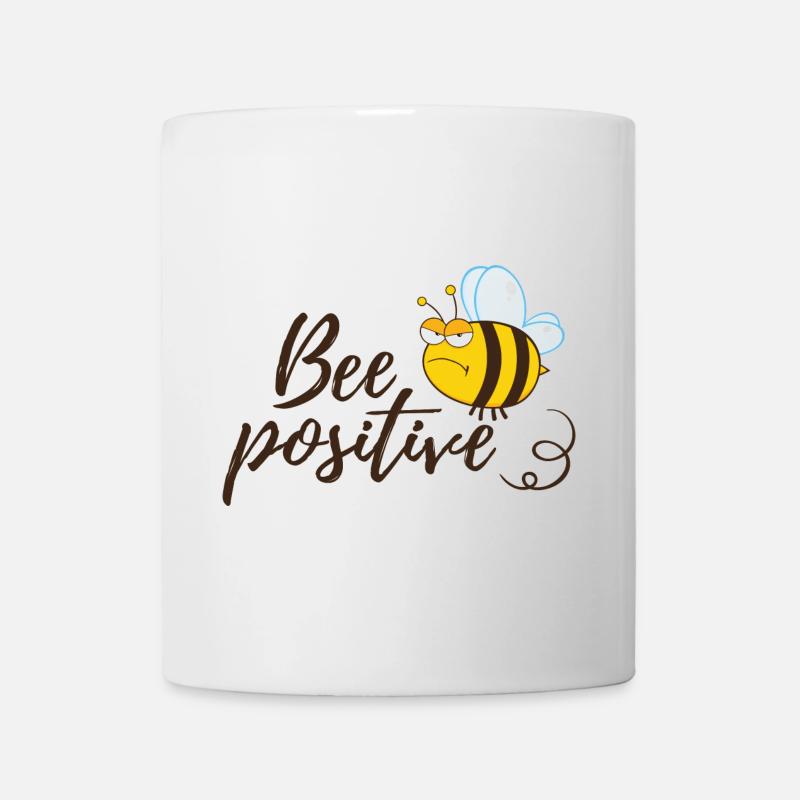 Lustige Biene Spruch Bee Positive - Tasse - Weiß