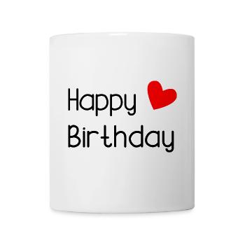 HAPPY BIRTHDAY. HAPPY BIRTHDAY. ANNIVERSARY. - Mug - white - Front