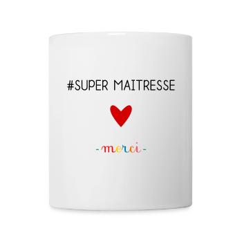 MERCI. MAÎTRESSE. MAÎTRE. MERCI MAÎTRESSE - Mug blanc - blanc - Devant