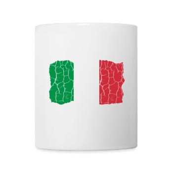 Conception du drapeau de l’Italie Style grunge - Mug blanc - blanc - Devant