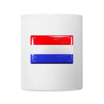 Niederlande Holland Flagge Fahne Blechschild-Optik - Tasse - Weiß - Vorne