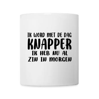 Je deviens de plus en plus beau. Hâte à demain # - Mug blanc - blanc - Devant