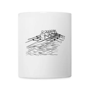 Dessin au trait de l’équipe d’aviron - Mug blanc - blanc - Devant