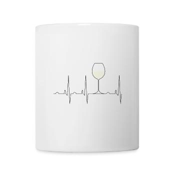 Weißwein Herzschlag - Tasse - Weiß - Vorne
