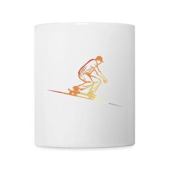 Skateboarding Retro Stil - Tasse - Weiß - Vorne