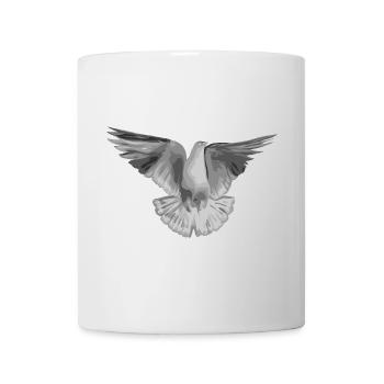 Taube hellgrau - Tasse - Weiß - Vorne