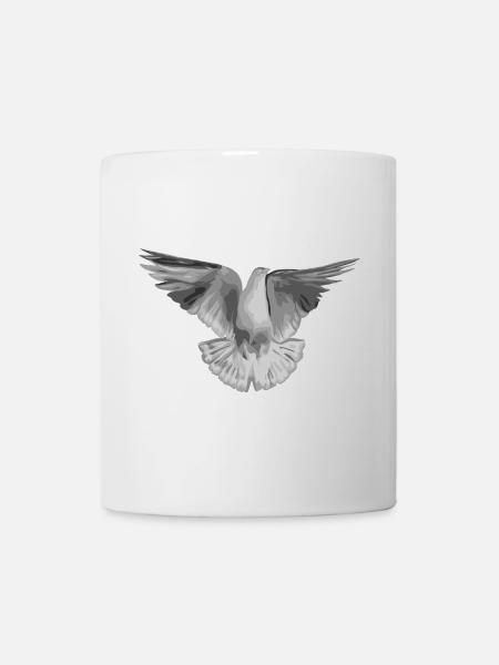 Gris pâle tourterelle - Mug blanc - blanc