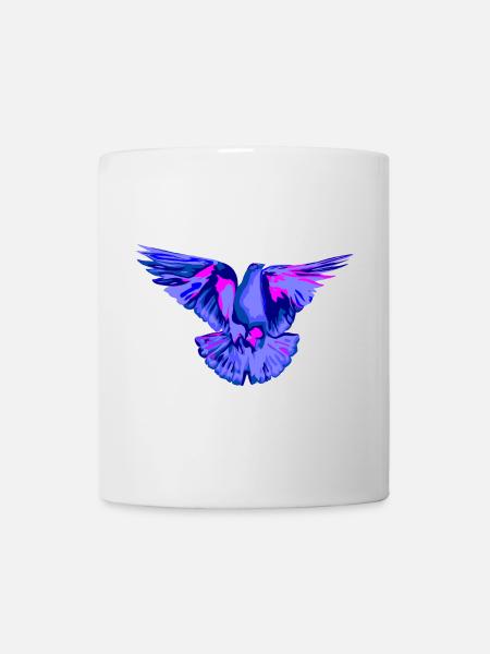 Taube blau - Tasse - Weiß