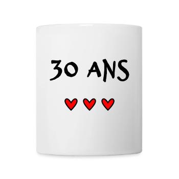 ANNIVERSAIRE. HAPPY BIRTHDAY. JOYEUX ANNIVERSAIRE. - Mug blanc - blanc - Devant