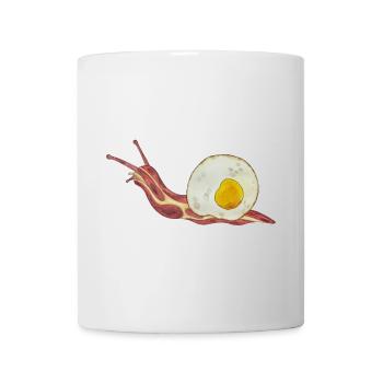 Baconschnecke Bacon and egg Spiegelei - Tasse - Weiß - Vorne