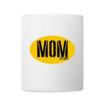 MOM Est 2025 Vintage Oval - Tasse - Weiß - Vorne
