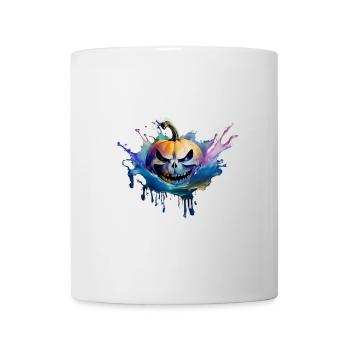 tête de citrouille effrayante - Mug blanc - blanc - Devant
