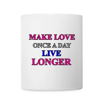 Inspirational motivational text in colorful design - Mug - white - Front