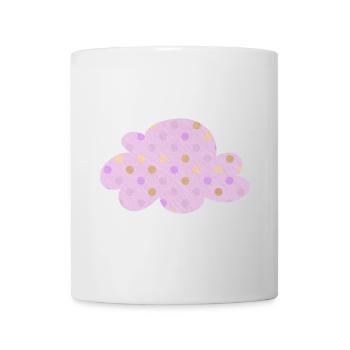 Cloud Dots Dots Chambre d’enfant Météo Rose Fille - Mug blanc - blanc - Devant