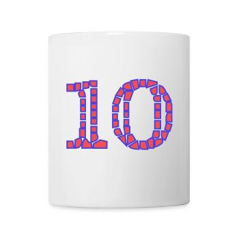 10. 10 YEARS. 10th ANNIVERSARY. 10 YEAR ANNIVERSARY. - Mug - white - Front