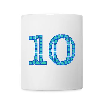 10. 10 YEARS. 10th ANNIVERSARY. 10 YEAR ANNIVERSARY. - Mug - white - Front