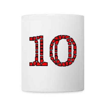 10. 10 YEARS. 10th ANNIVERSARY. 10 YEAR ANNIVERSARY. - Mug - white - Front