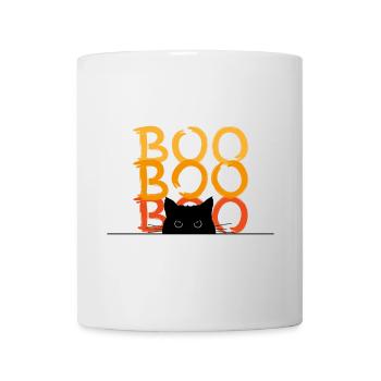 Halloween schwarze Katze boo lustiges shirt - Tasse - Weiß - Vorne