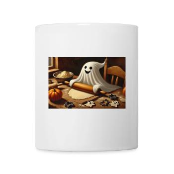 Ghost baking cookies: Sweet Halloween fun - Mug - white - Front