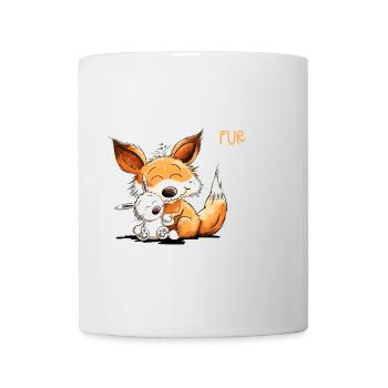 Renard avec Lapin Amitié Dicton - Mug blanc - blanc - Devant